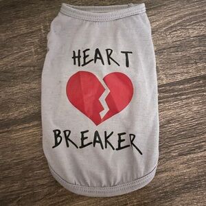 Gray and Red Heartbreaker Dog Sweater
